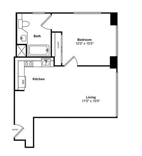A7 2d Floor Plan, Sea Castle by Windsor, Santa Monica, CA 90401